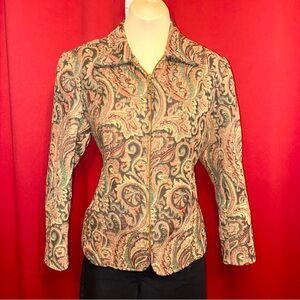 🔥🔥 Vintage BonWorth Multicolor Paisley Jacket
